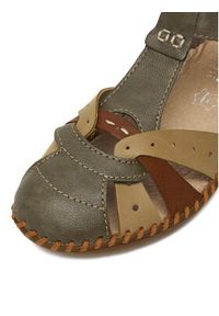 Rieker Sandały CEO-M1655-54 Zielony. Kolor: zielony. Materiał: materiał #3