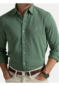Polo Ralph Lauren Koszula 710654408144 Zielony Regular Fit. Typ kołnierza: polo. Kolor: zielony. Materiał: bawełna #6