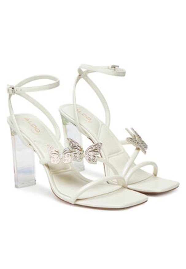 Aldo Sandały Laylia 13966708 Biały. Kolor: biały. Materiał: skóra