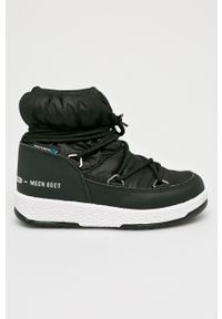 Moon Boot - Buty dziecięce. Nosek buta: okrągły. Zapięcie: sznurówki. Kolor: czarny. Materiał: guma