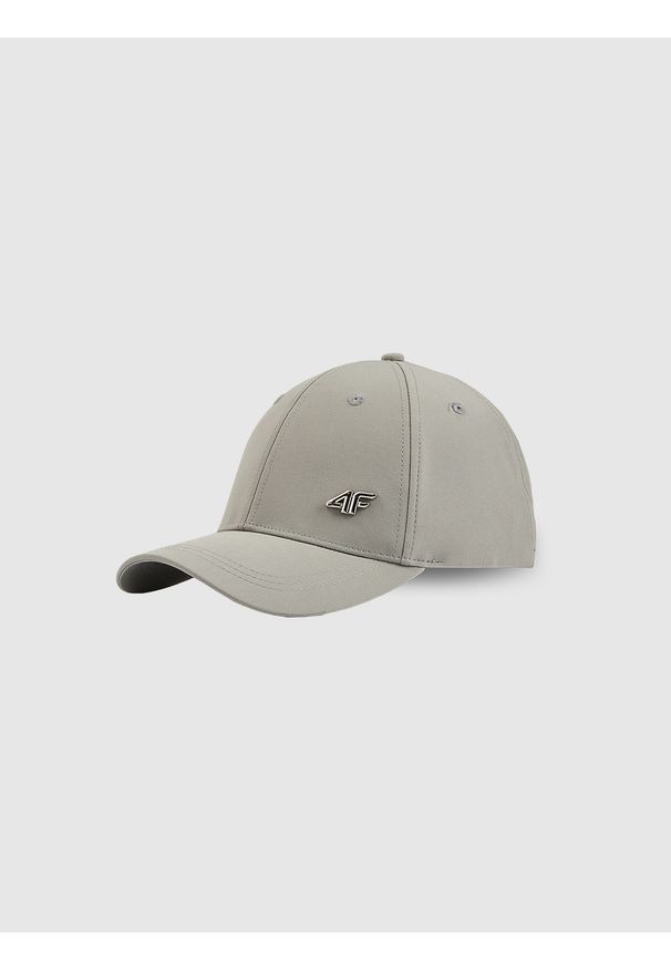 4f - 4F Czapka z daszkiem strapback uniseks - szara XS/S (56cm). Kolor: szary. Styl: casual, klasyczny, sportowy