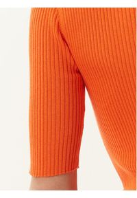 Pinko - PINKO Sweter Tritone 102017 A1KW Pomarańczowy Slim Fit. Kolor: pomarańczowy. Materiał: bawełna #3