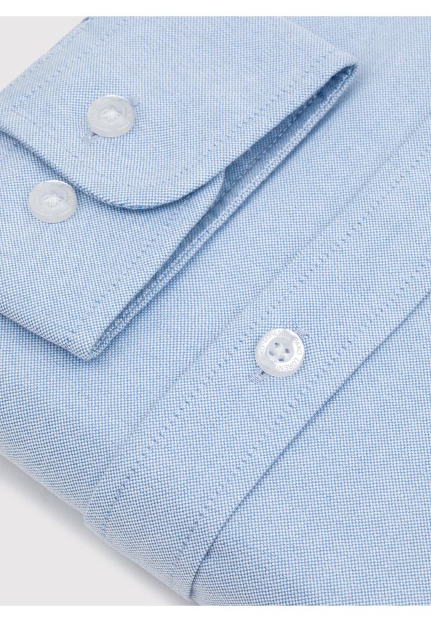 Pako Lorente - Niebieska koszula męska. Typ kołnierza: button down. Kolor: niebieski. Materiał: bawełna. Długość rękawa: długi rękaw. Długość: długie. Wzór: gładki