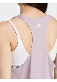 Adidas - adidas Top Essentials IS2088 Fioletowy Regular Fit. Kolor: fioletowy. Materiał: bawełna #2