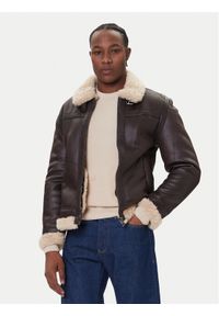 Guess Kożuch M5BL28 W2310 Brązowy Regular Fit. Kolor: brązowy. Materiał: syntetyk #1