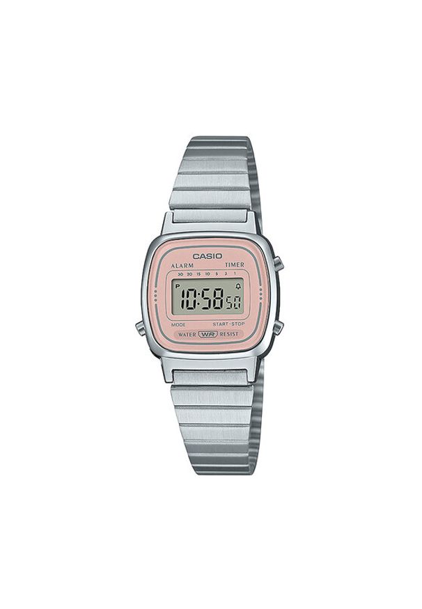 Casio Zegarek Vintage Mini LA670WEA-4A2EF Srebrny. Kolor: srebrny. Styl: vintage