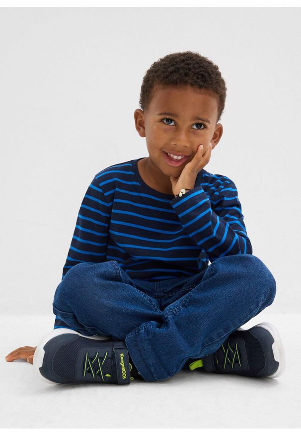 bonprix - Dżinsy termiczne na podszewce z dżerseju, regular fit, straight. Kolor: niebieski