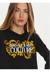 Versace Jeans Couture Bluza 77HAIE05 Czarny Regular Fit. Typ kołnierza: kołnierzyk włoski. Kolor: czarny. Materiał: bawełna