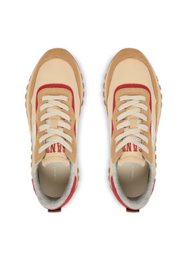 GANT - Gant Sneakersy 32531194 Beżowy. Kolor: beżowy. Materiał: skóra, zamsz