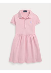 Polo Ralph Lauren Sukienka codzienna 312934961002 Różowy Regular Fit. Okazja: na co dzień. Typ kołnierza: polo. Kolor: różowy. Materiał: bawełna. Typ sukienki: proste. Styl: casual