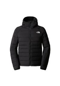 Kurtka The North Face Belleview Stretch Hooded Down Jacket 0A7UJEJK31 - czarna. Okazja: na spacer. Kolor: czarny. Materiał: puch, poliester, materiał, elastan. Sezon: zima. Sport: turystyka piesza