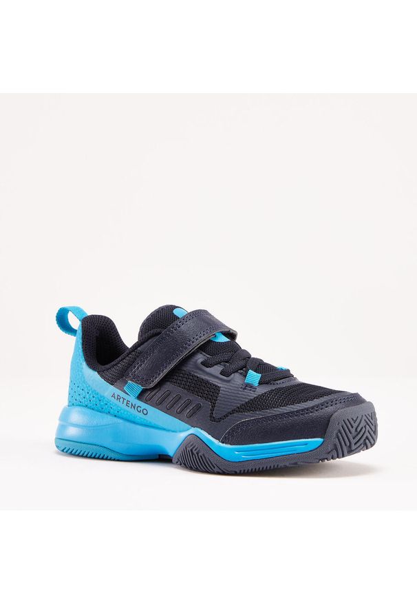 ARTENGO - Buty do tenisa dla dzieci Artengo TS500 Fast na rzepy. Zapięcie: rzepy. Kolor: niebieski. Materiał: materiał, kauczuk. Szerokość cholewki: szeroka. Sport: tenis