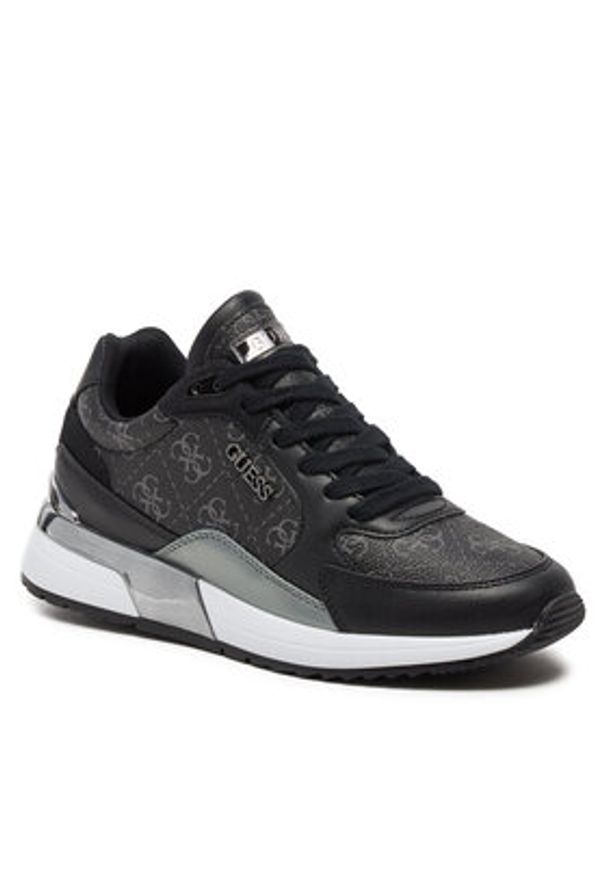 Guess Sneakersy Moxea FLTMOX ELE12 Czarny. Kolor: czarny. Materiał: skóra