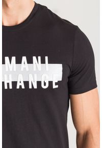 Czarny t-shirt Armani Exchange z nadrukiem. Kolor: czarny. Wzór: nadruk #4