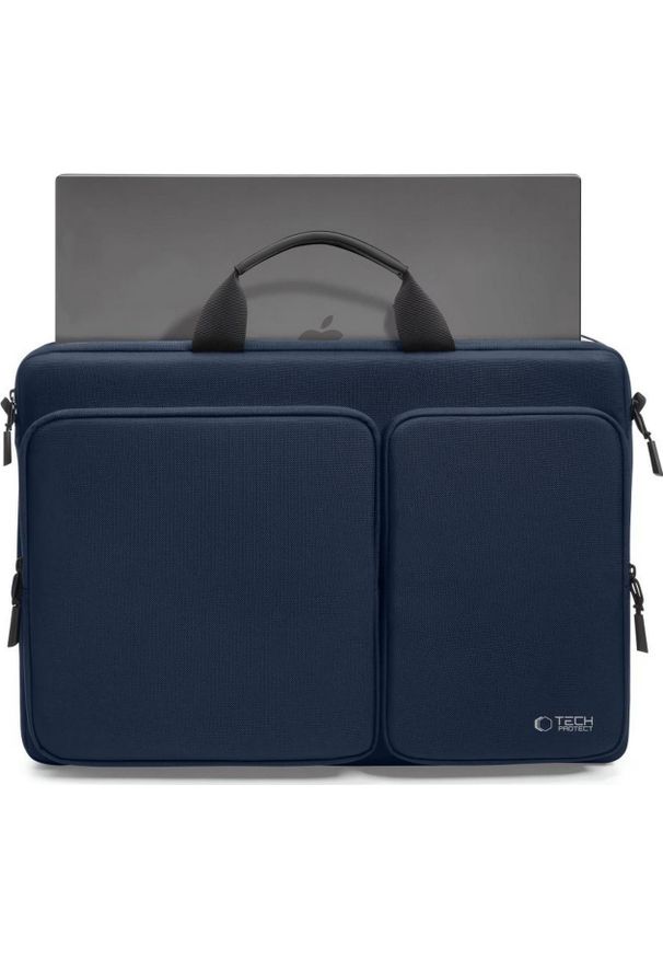 TECH-PROTECT - Torba Tech-Protect Defender Bag Laptop 17 granatowy. Kolor: niebieski. Materiał: materiał. Styl: elegancki, casual