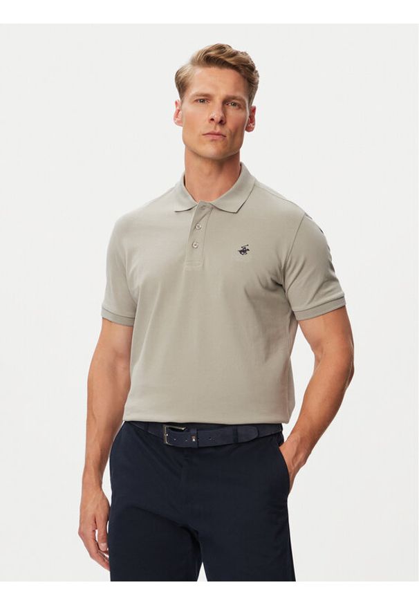 Beverly Hills Polo Club Polo P-SS26M-P42560 Szary Regular Fit. Typ kołnierza: polo. Kolor: szary. Materiał: bawełna