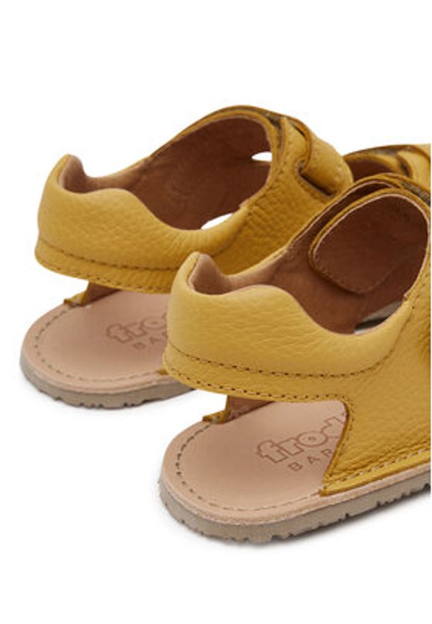 Froddo Sandały Barefoot Flexy Mini G3150270-4 S Żółty. Kolor: żółty. Materiał: skóra