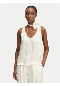 Marella Top Apogeo 2613161045 Écru Regular Fit. Kolor: kremowy. Materiał: acetat #1