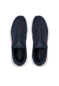 TOMMY HILFIGER - Tommy Hilfiger Sneakersy Modern Runner Knit Evo Ess FM0FM05245 Granatowy. Kolor: niebieski. Materiał: materiał #2