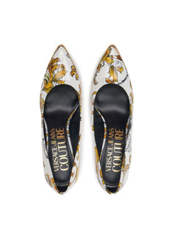 Versace Jeans Couture Szpilki 78VA3S50 Biały. Kolor: biały. Materiał: skóra. Obcas: na szpilce