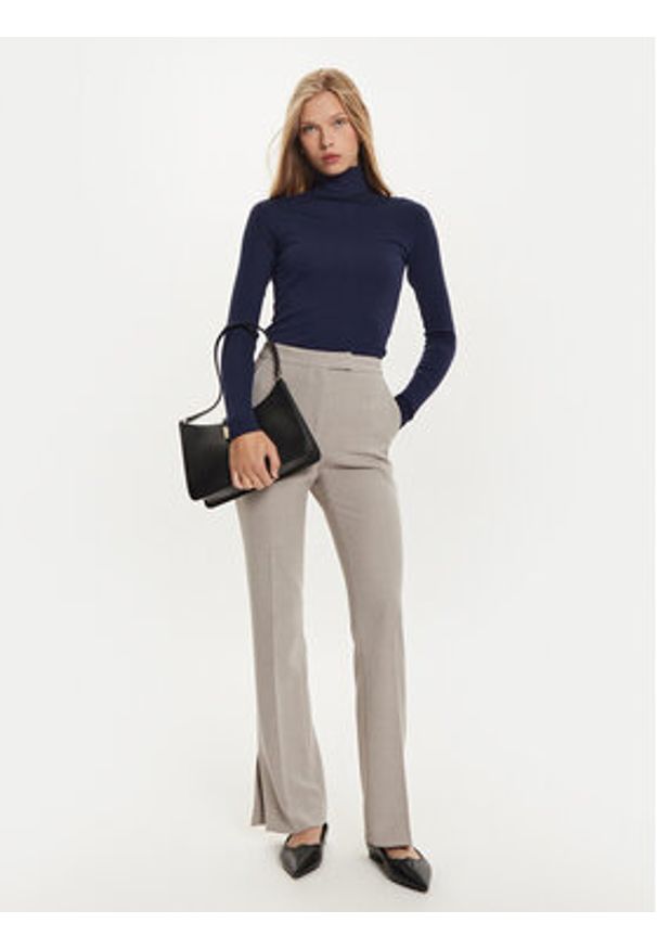 BOSS - Boss Spodnie materiałowe Tubeka4 50518860 Szary Slim Fit. Kolor: szary. Materiał: wiskoza