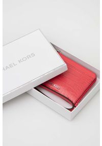 MICHAEL Michael Kors portfel skórzany damski kolor różowy. Kolor: różowy. Materiał: skóra #4