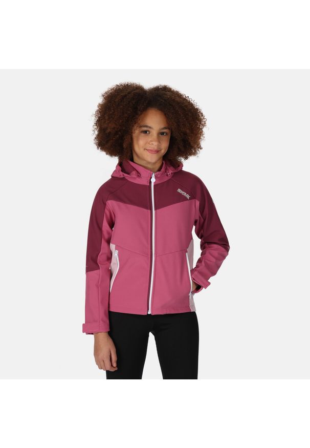 Polar turystyczny dziecięcy Eastcott II Regatta. Kolor: różowy, wielokolorowy, fioletowy. Materiał: polar. Styl: sportowy