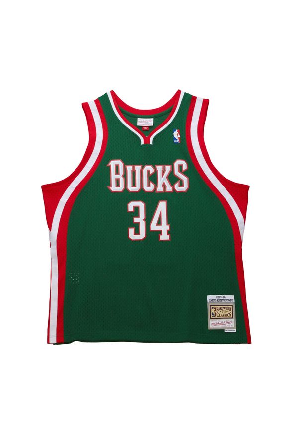Mitchell & Ness - Koszulka NBA Milwaukee Bucks Giannis Antetokounmpo 2013/14. Kolor: zielony. Sport: koszykówka