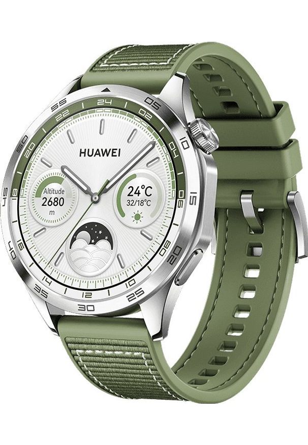 HUAWEI - Smartwatch Huawei Watch GT4 Green 46mm Zielony (55020BGV). Rodzaj zegarka: smartwatch. Kolor: zielony