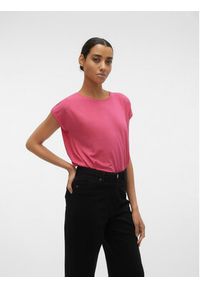 Vero Moda T-Shirt Ava 10284468 Różowy Regular Fit. Kolor: różowy. Materiał: lyocell #6