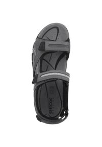 Buty do chodzenia męskie Geox Strada. Zapięcie: rzepy. Kolor: szary. Materiał: materiał