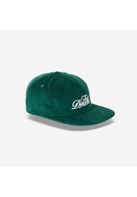 Decathlon - Czapeczka 6 paneli sztruksowa. Kolor: zielony. Materiał: tkanina, poliester, materiał, bawełna, elastan