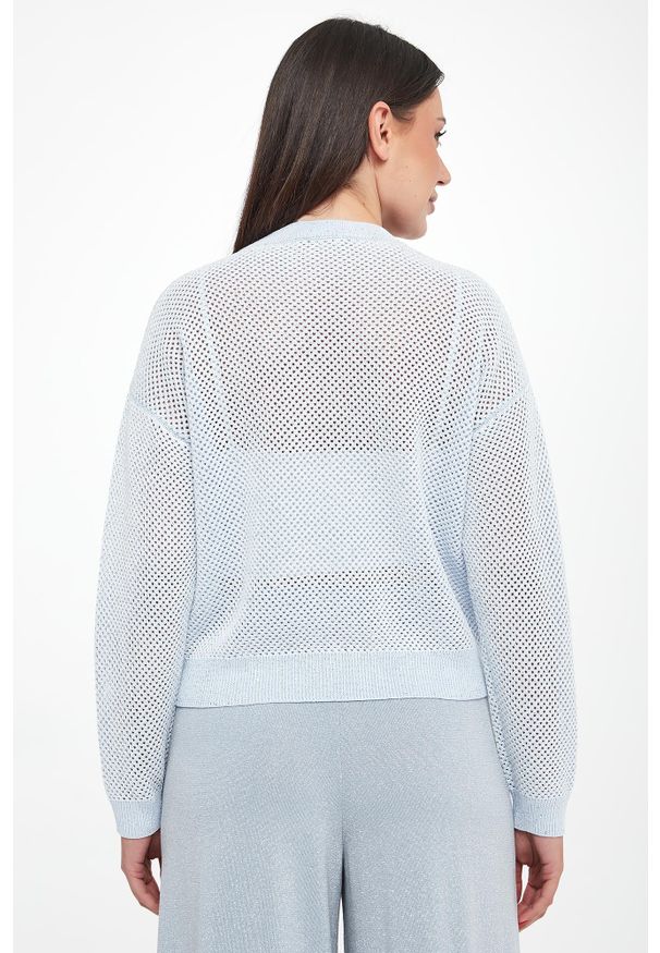 Sweter damski ażurowy z cekinami PESERICO. Wzór: ażurowy