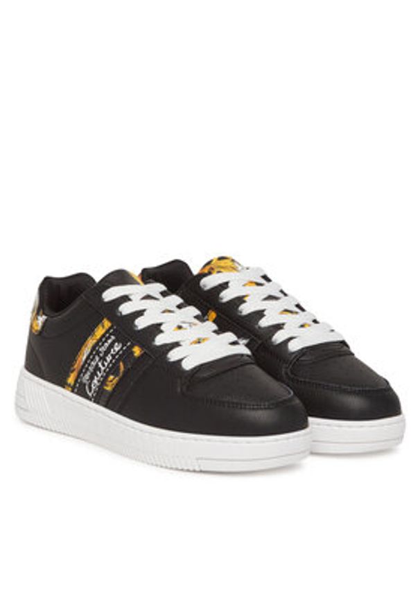 Versace Jeans Couture Sneakersy 78VA3SJ7 Czarny. Kolor: czarny. Materiał: skóra