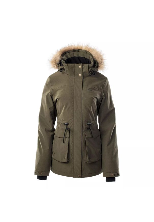 Parka dla kobiet Iguana Nermin. Kolor: zielony, brązowy, wielokolorowy. Sezon: zima