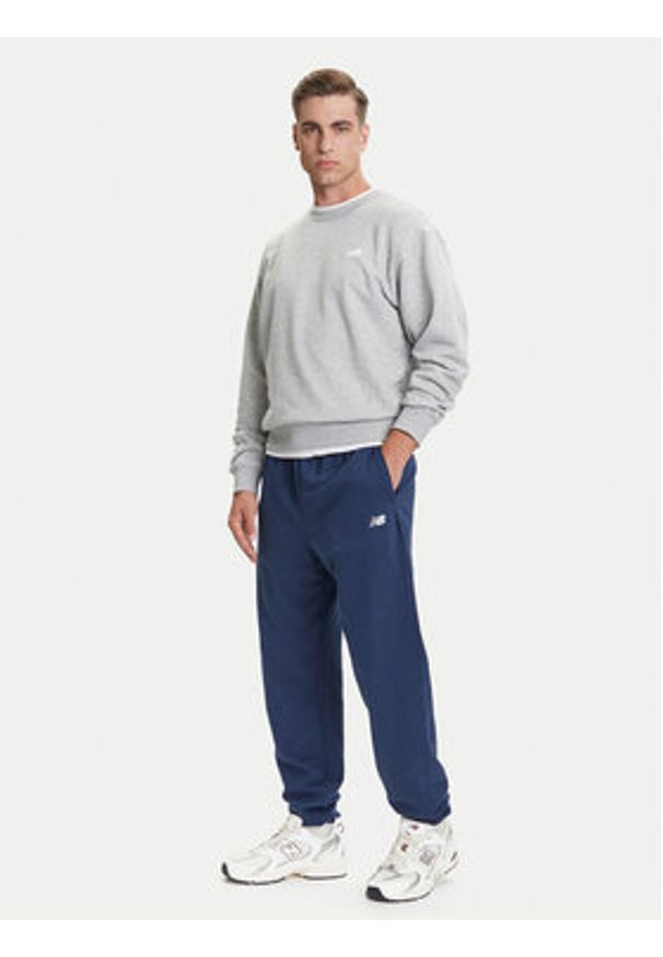 New Balance Bluza Small Logo MT41507 Szary Relaxed Fit. Kolor: szary. Materiał: bawełna