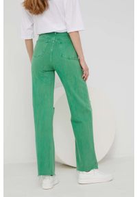 Answear Lab jeansy damskie high waist. Stan: podwyższony. Kolor: zielony. Styl: wakacyjny
