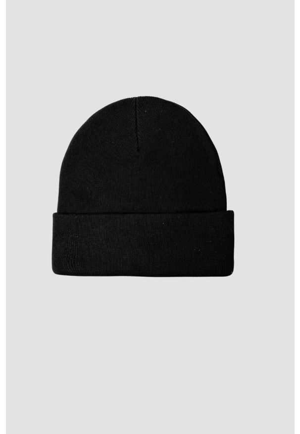 Guess - GUESS Czarna czapka Branded Beanie Washed. Kolor: czarny