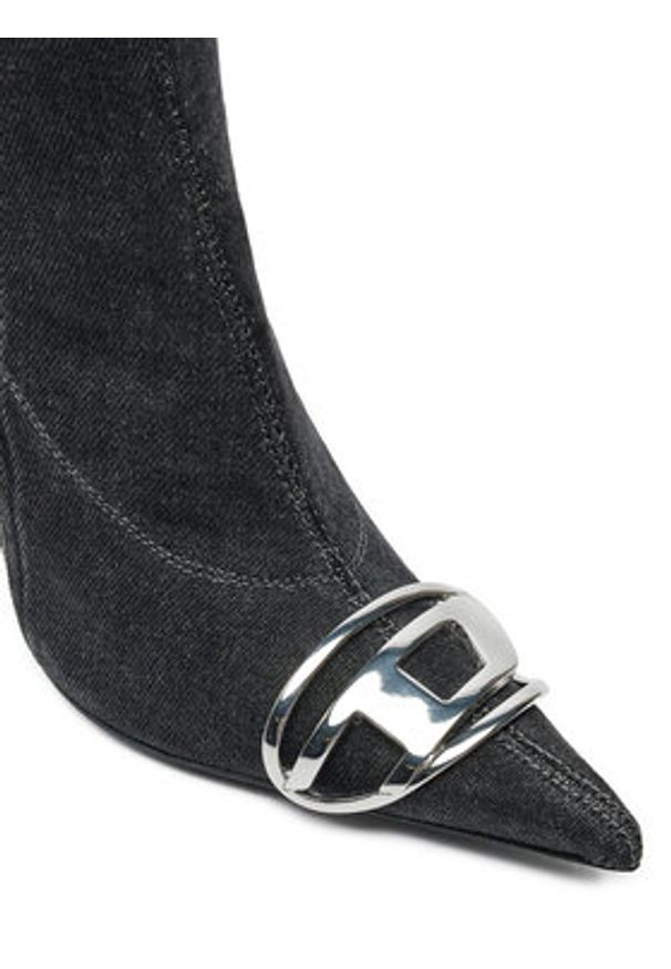 Diesel Botki 95mm D-Venus Y03413P6078 Czarny. Kolor: czarny. Materiał: materiał