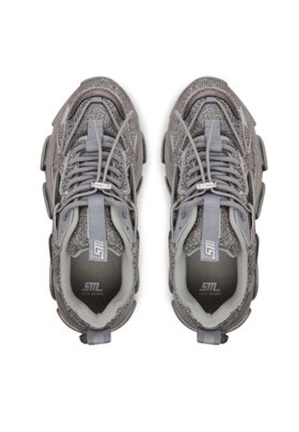 Steve Madden Sneakersy Vault 2R SM11003549 Srebrny. Kolor: srebrny. Materiał: materiał