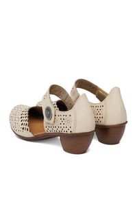 Rieker Półbuty 43753-60 Beżowy. Kolor: beżowy. Materiał: skóra #8