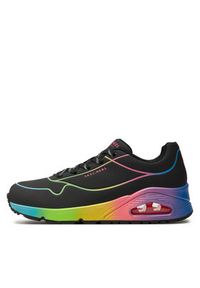 skechers - Skechers Sneakersy Uno Pop Of Sunshine 155148/BKMT Czarny. Kolor: czarny. Materiał: skóra #3
