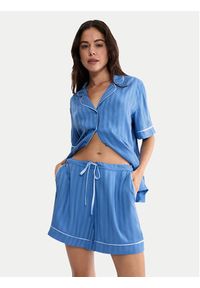 Triumph Szorty piżamowe Amourette Jacquard 10227207 Niebieski Regular Fit. Kolor: niebieski. Materiał: wiskoza #5