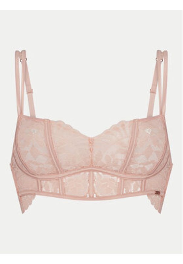 Hunkemöller Biustonosz braletka Kea 204783 Różowy. Kolor: różowy. Materiał: syntetyk