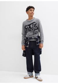 bonprix - Sweter z czystej bawełny. Kolor: szary. Materiał: bawełna #3