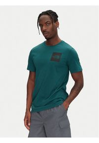 The North Face T-Shirt SS Fine NF0A8A6M Zielony Regular Fit. Kolor: zielony. Materiał: bawełna