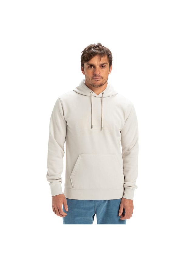 Quiksilver - Bluza z kapturem dla Mężczyzn COMP LOGO Szary. Typ kołnierza: kaptur. Kolor: szary. Materiał: materiał, poliester, bawełna