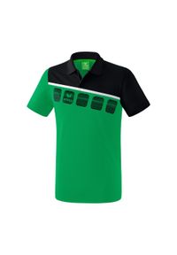 ERIMA - Dziecięca koszulka polo Erima 5-C. Typ kołnierza: polo. Kolor: wielokolorowy, zielony, czarny. Materiał: materiał. Sport: fitness