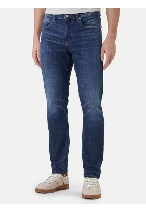 Tommy Jeans Jeansy Austin DM0DM23265 Granatowy Slim Fit. Kolor: niebieski