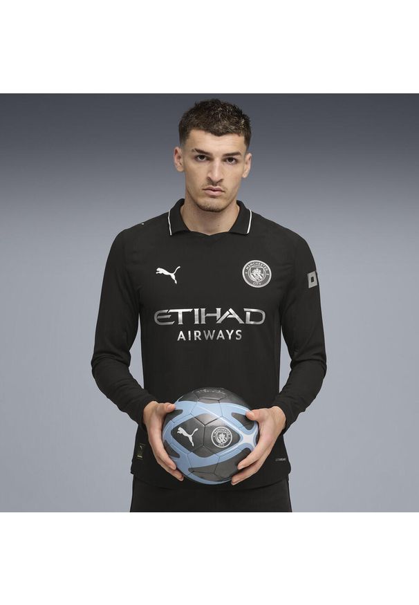 Puma - Męska autentyczna koszulka wyjazdowa z długim rękawem Manchester City 25/26 PUMA. Kolor: czarny. Długość rękawa: długi rękaw. Długość: długie. Sport: piłka nożna